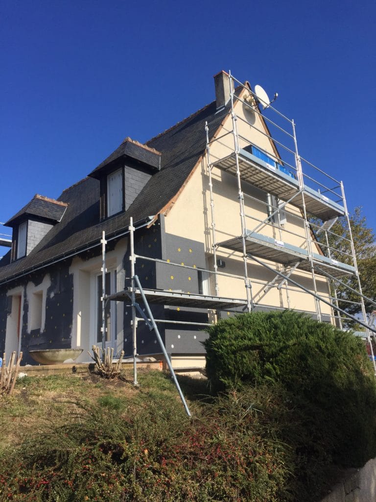 Chantier isolation thermique par l’extérieur Tours