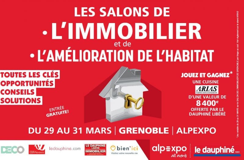 affiche du salon de l'Immobilier et de l'Aménagement de l'Habitat de Grenoble