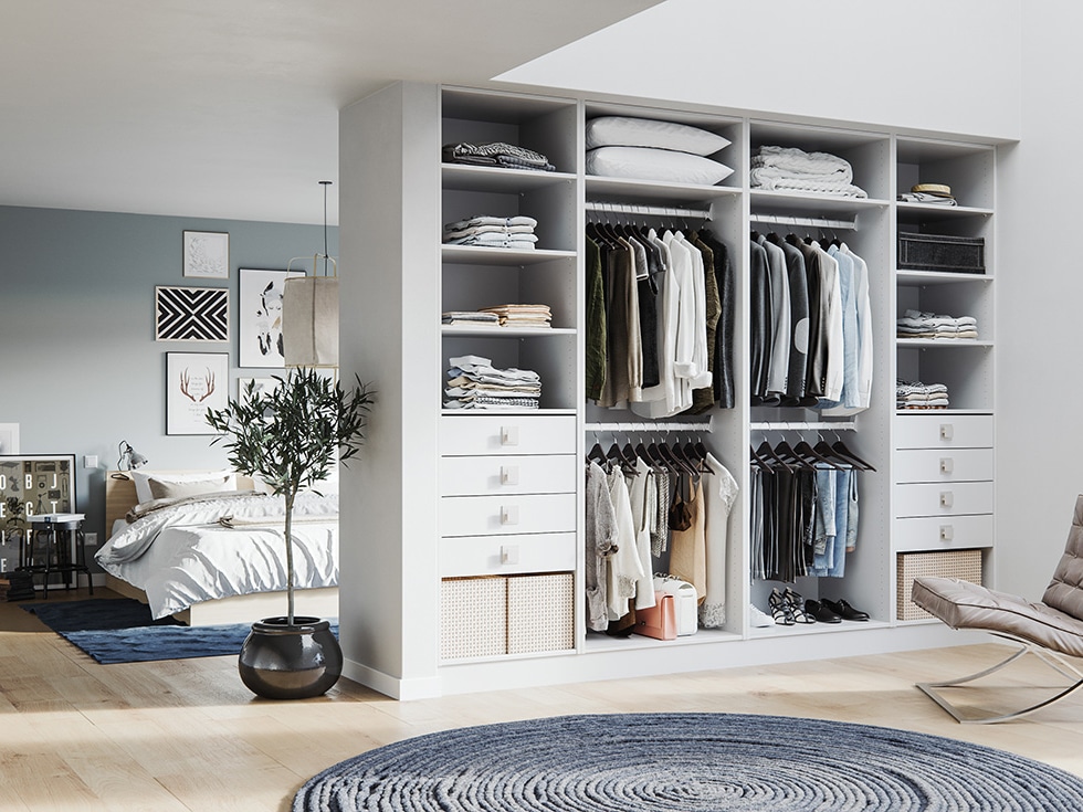 aménagement d'un dressing dans une chambre