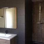 rénovation d'une salle de bains et d'une suite parentale Tours douche bois