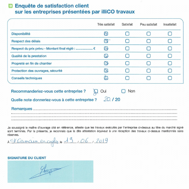 Témoignage satisfaction client illiCO travaux enquête