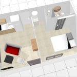 amenagement garage studio Plan visuel 3D Saint-Loubès