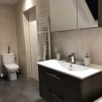 rénovation maison salle de bain meuble vasque suspendu miroir toilettes Dinsheim sur Bruche