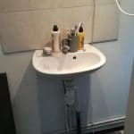 renovation salle d'eau avant travaux lavabo Tourcoing