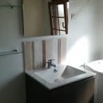rénovation salle d'eau meuble vasque miroir éclairé faïence peinture Armentières