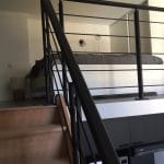 rénovation studio chambre mezzanine escalier bois peinture Le Croisic