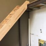 rénovation studio mezzanine escalier bois pendant travaux Le Croisic