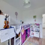rénovation maison agencement chambre enfant parquet bois peinture La Sauve