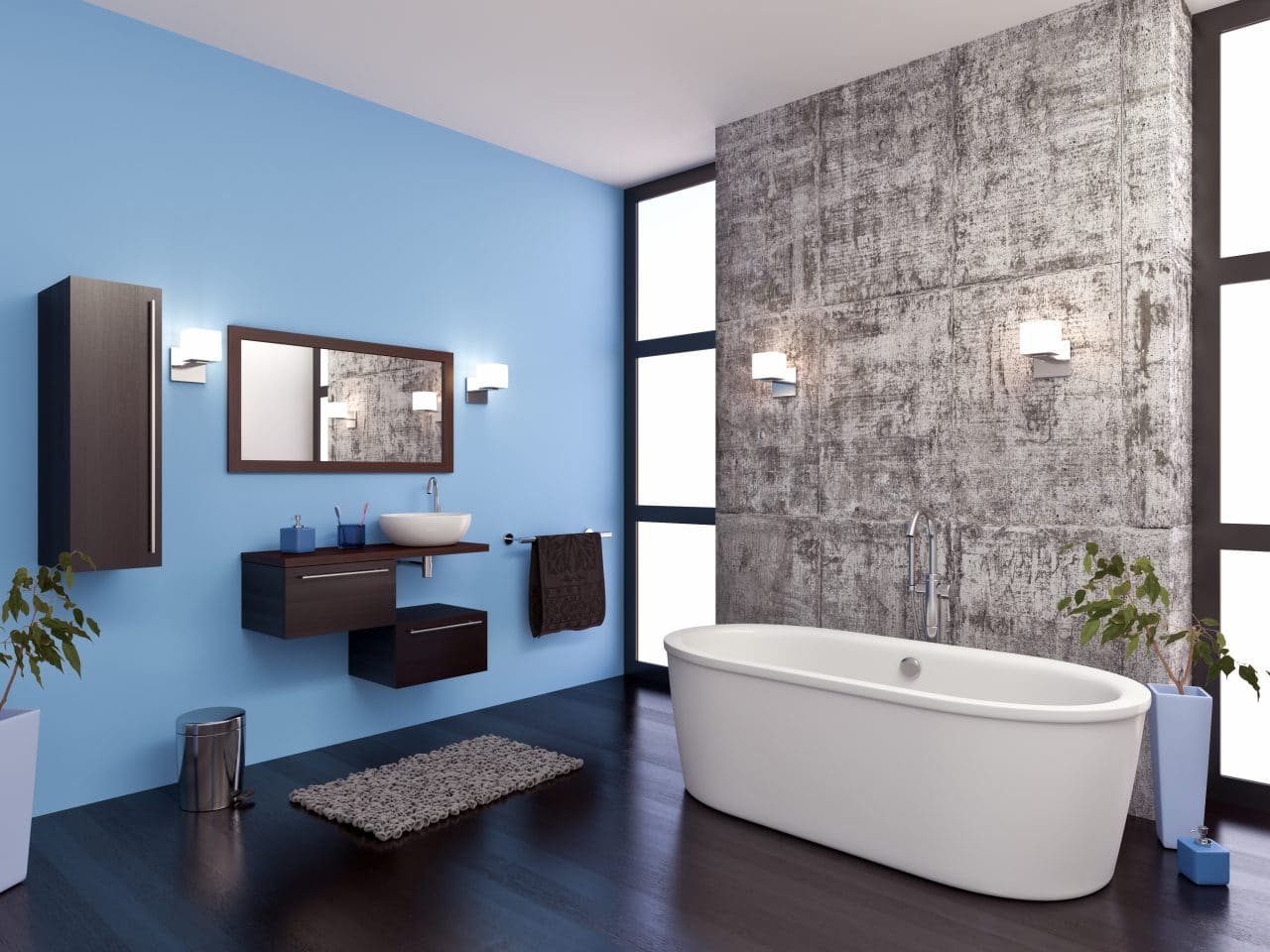 Salle de bain rénovée design