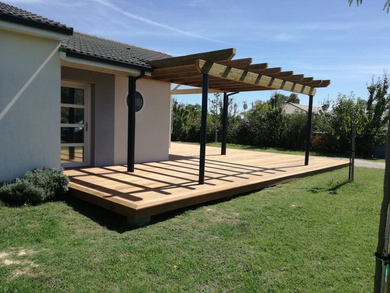 création d'une terrasse en bois à Muret