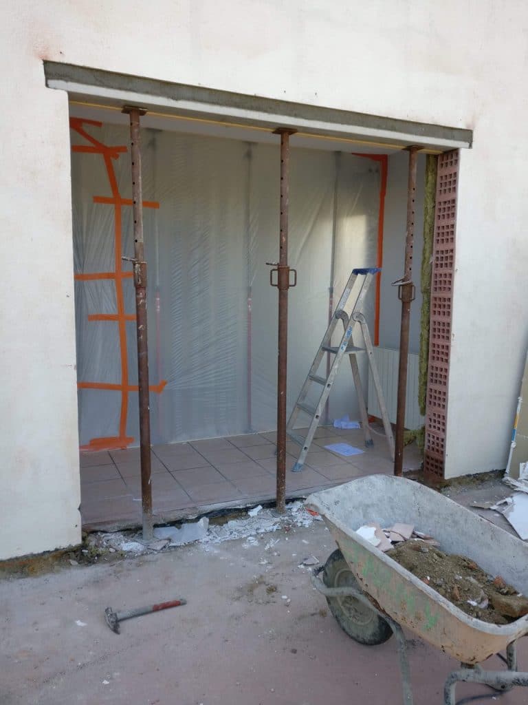 Ouverture d’un mur porteur à La Roche-sur-Yon pendant les travaux