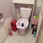 rénovation salle de bain WC toilettes avant travaux Orsay