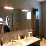 rénovation appartement salle de bain carrelage faïence meuble double vasque miroir Sainte-Foy-lès-Lyon