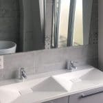 rénovation salle de bain meuble double vasques miroirs lumineux