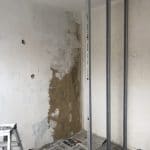 rénovation de salle de bain près de Strasbourg : douche en cours de réalisation