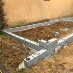 chantier pool house pendant travaux