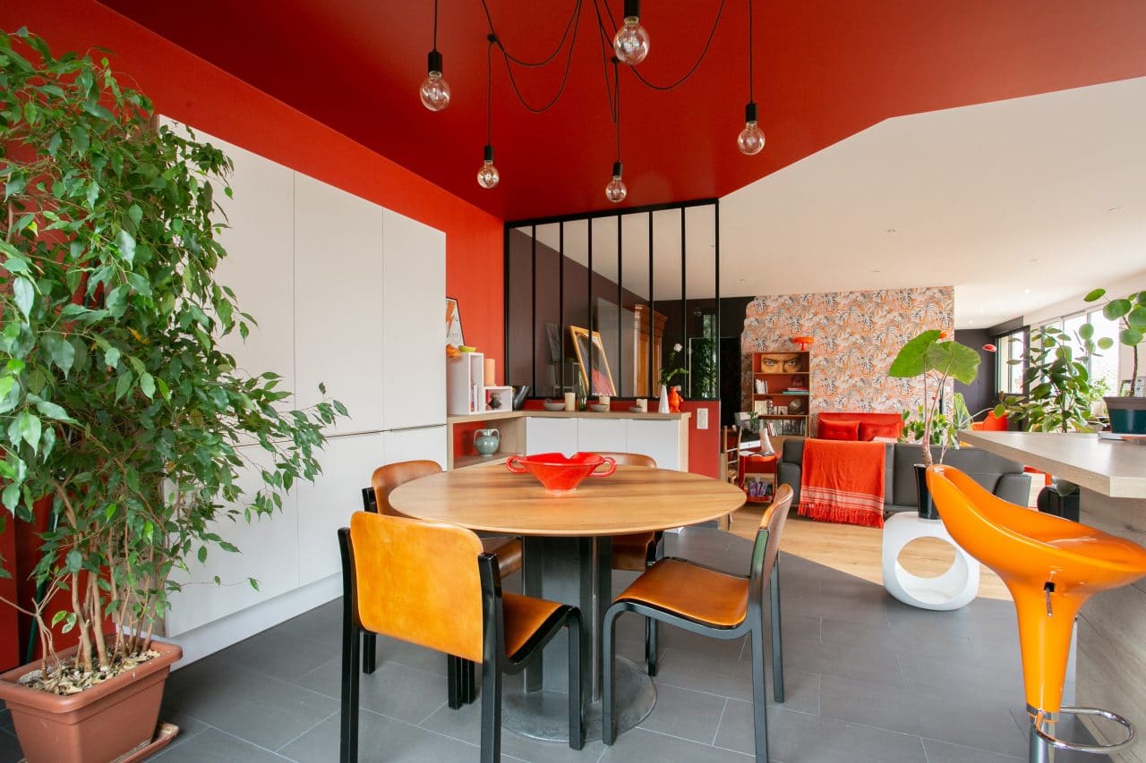 rénovation loft Niort cuisine + verrière intérieure