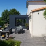 extension maison Niort - terrasse carrelage