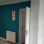 rénovation appartement revêtement peinture bleu canard sol stratifié Lille