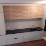 rénovation maison cuisine aménagée placard bois brut Niort