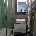 Montpellier - salle de bain après travaux, douche et vasque