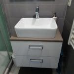 Montpellier - salle de bain après travaux, vasque moderne