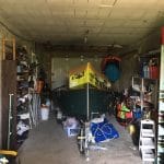 création d'une chambre dans un garage : avant travaux vue d'ensemble