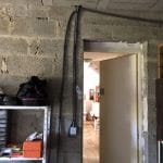 création d'une chambre dans un garage : avant travaux accès