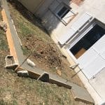 Création terrasse béton à Lormont : début du chantier