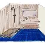 rénovation salle de bain croquis client La Roche-sur-Yon