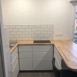 rénovation d'un studio à Lyon : coin cuisine rénové