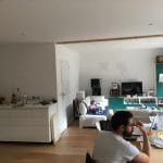 rénovation maison salon salle à manger peinture parquet bois aménagement Toulouse