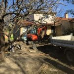 aménagement extérieur création terrasse béton pendant travaux Toulouse