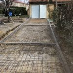 aménagement extérieur création terrasse béton drainant coulage maison garage Toulouse
