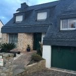 extension maison toit plat avant travaux extérieur Vannes