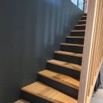 rénovation escalier sur mesure marche bois peinture mur garde corps Saint-Julien de Concelles