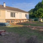 création d'une terrasse en bois sur pilotis - Olivet (45)