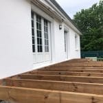 Création d'une terrasse en bois en cours de travaux - Olivet (45)