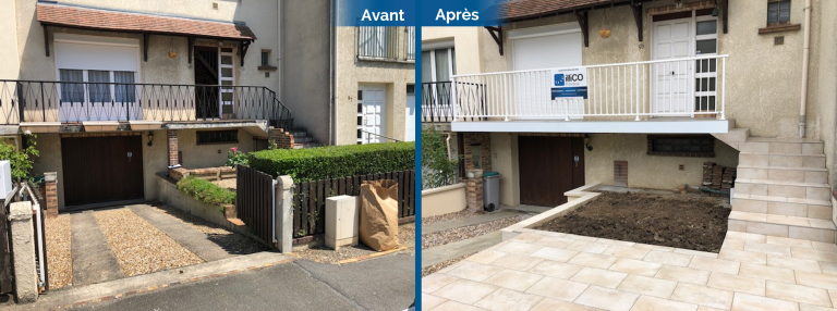 Avant/après d’une rénovation d’extérieur à Villepreux (78)