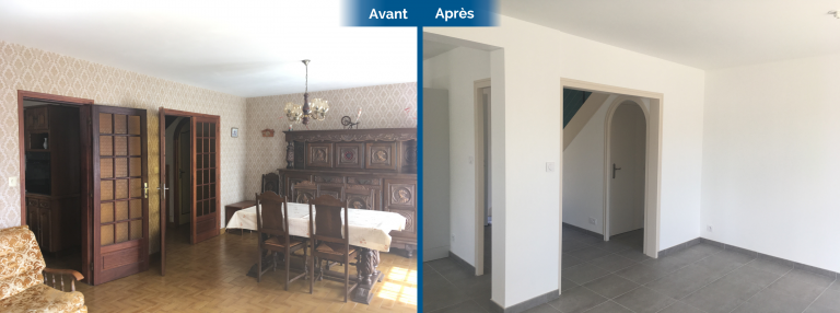 Avant/après d’une rénovation totale de maison à Arradon (56)