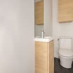 rénovation surélévation maison WC toilettes colonne lavabo bois carrelage Toulouse
