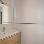 rénovation surélévation maison salle de bain faïence meuble vasque suspendu miroir éclairé Toulouse