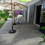 rénovation mur de clôture et terrasse : vue globale de la terrasse