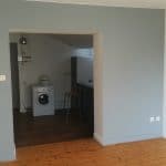 Remise en peinture dans un appartement lillois : duo gris et blanc