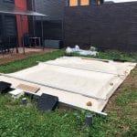 Création d'une terrasse à Pusignan : travaux de piscine en cours