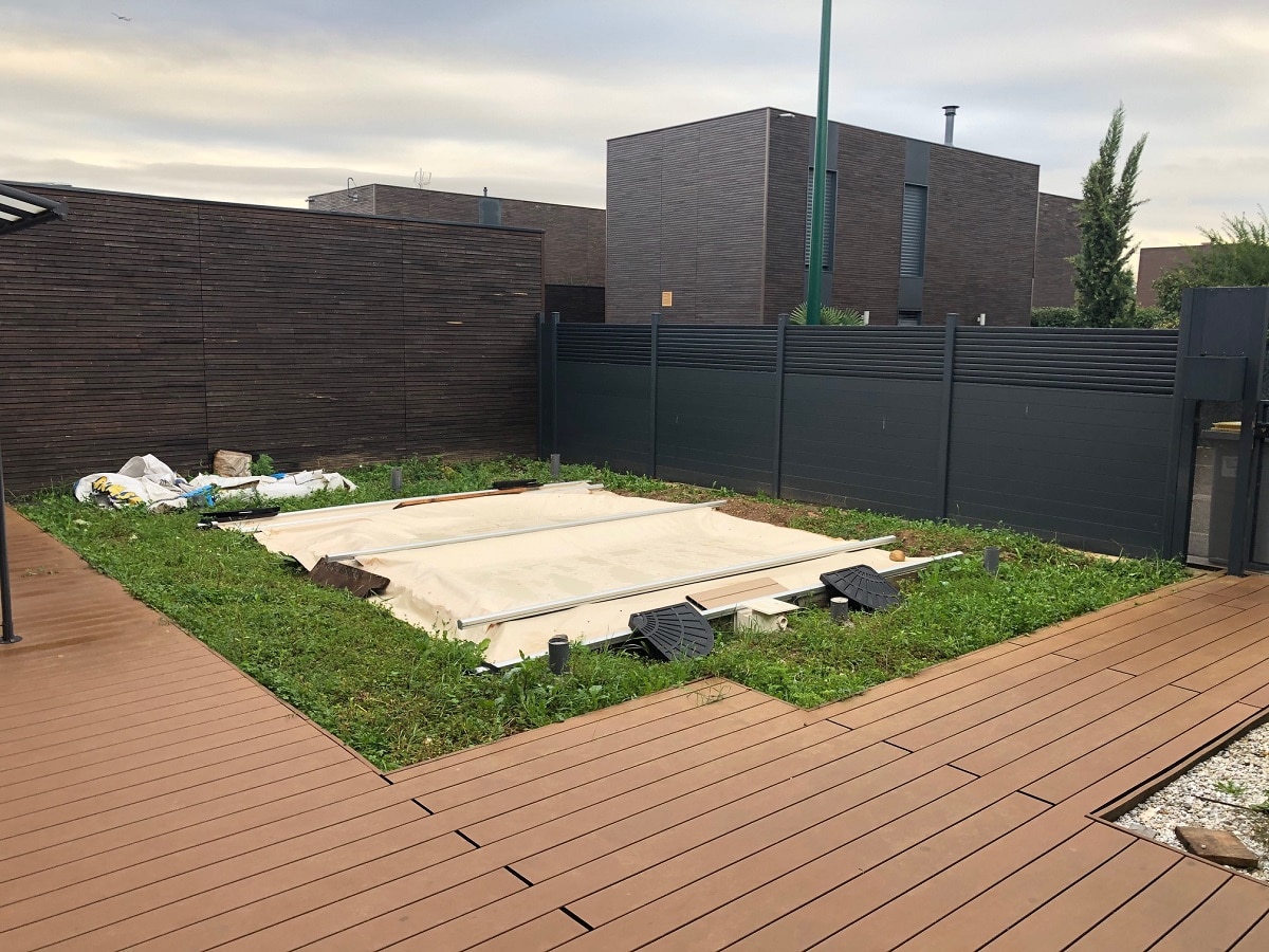 Création d’une terrasse de piscine à Pusignan (69)