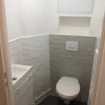 transformation studio toilettes WC suspendus faïence meuble vasque Lyon