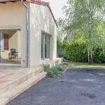 Terrasse d'accès à l'extension et à l'entrée de la maison - Extension de maison à Plaisance sur Touch