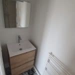 Zoom sur une vasque - rénovation d'un appartement à Lille