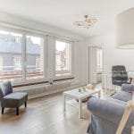 Salon lumineux rénové - rénovation d'un appartement à Strasbourg